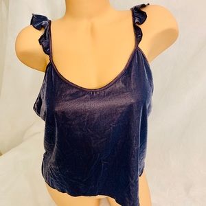 NWT VS SATIN-VELVET CAMI PURPLE TANK TOP SIZE M.